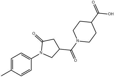 4-piperidinecarboxylic acid, 1-[[1-(4-methylphenyl)-5-oxo- Struktur