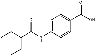 benzoic acid, 4-[(2-ethyl-1-oxobutyl)amino]- Struktur