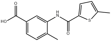 benzoic acid, 4-methyl-3-[[(5-methyl-2-thienyl)carbonyl]am Struktur