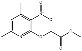 acetic acid, [(4,6-dimethyl-3-nitro-2-pyridinyl)oxy]-, met Struktur