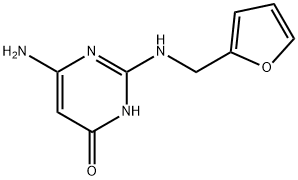 6-Amino-2-[(2-furylmethyl)amino]pyrimidin-4(3H)-one Struktur