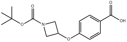 4-{[1-(tert-Butoxycarbonyl)azetidin-3-yl]-oxy}benzoic acid Struktur