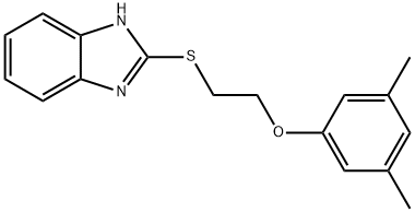 2-{[2-(3,5-Dimethylphenoxy)ethyl]thio}-1H-benzimidazole Struktur