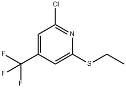 2-Chloro-6-ethylsulfanyl-4-trifluoromethyl-pyridine Struktur