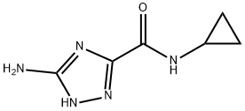 5-Amino-N-cyclopropyl-1H-1,2,4-triazole-3-carboxamide Struktur