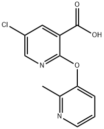 5-Chloro-2-[(2-methylpyridin-3-yl)oxy]-nicotinic acid Struktur