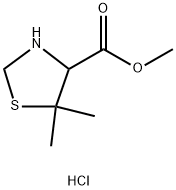 Methyl 5,5-dimethyl-1,3-thiazolidine-4-carboxylate hydrochloride Struktur