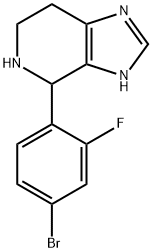 4-(4-Bromo-2-fluorophenyl)-4,5,6,7-tetrahydro-3H-imidazo[4,5-c]pyridine Struktur