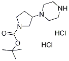 tert-Butyl 3-piperazin-1-ylpyrrolidine-1-carboxylate dihydrochloride Struktur