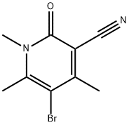 5-Bromo-1,4,6-trimethyl-2-oxo-1,2-dihydropyridine-3-carbonitrile Struktur