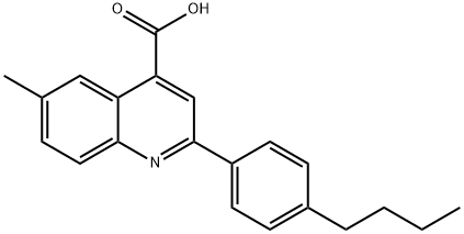 2-(4-BUTYLPHENYL)-6-METHYLQUINOLINE-4-CARBOXYLICACID Struktur