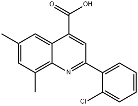 2-(2-CHLOROPHENYL)-6,8-DIMETHYLQUINOLINE-4-CARBOXYLIC ACID Struktur