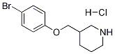 3-[(4-BROMOPHENOXY)METHYL]PIPERIDINE HYDROCHLORIDE Struktur