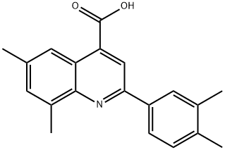 2-(3,4-DIMETHYLPHENYL)-6,8-DIMETHYLQUINOLINE-4-CARBOXYLIC ACID Struktur