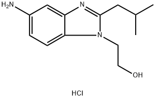 2-(5-AMINO-2-ISOBUTYL-BENZOIMIDAZOL-1-YL)-ETHANOLDIHYDROCHLORIDE Struktur