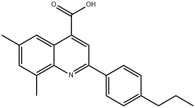 6,8-DIMETHYL-2-(4-PROPYLPHENYL)QUINOLINE-4-CARBOXYLIC ACID Struktur