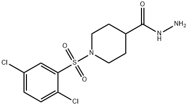 1-[(2,5-Dichlorophenyl)sulfonyl]piperidine-4-carbohydrazide Struktur