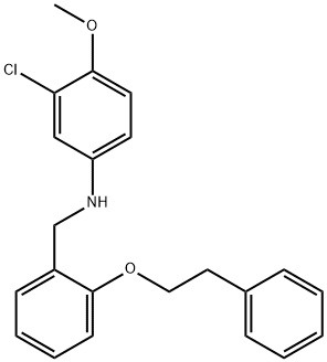 3-Chloro-4-methoxy-N-[2-(phenethyloxy)benzyl]-aniline Struktur