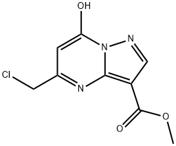 Methyl 5-(chloromethyl)-7-hydroxypyrazolo[1,5-a]-pyrimidine-3-carboxylate Struktur