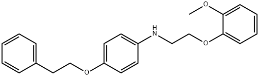 N-[2-(2-Methoxyphenoxy)ethyl]-4-(phenethyloxy)-aniline Struktur