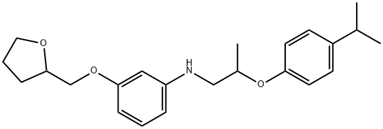 N-[2-(4-Isopropylphenoxy)propyl]-3-(tetrahydro-2-furanylmethoxy)aniline Struktur