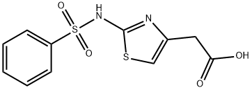 {2-[(phenylsulfonyl)amino]-1,3-thiazol-4-yl}acetic acid Struktur