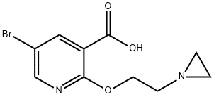 2-(2-Aziridin-1-ylethoxy)-5-bromonicotinic  acid Struktur