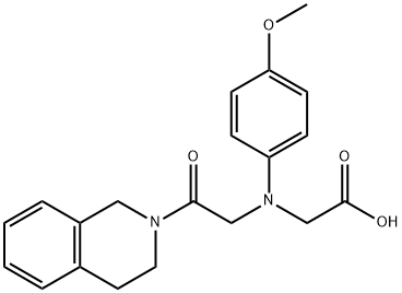 [[2-(3,4-dihydroisoquinolin-2(1H)-yl)-2-oxoethyl](4-methoxyphenyl)amino]acetic acid Struktur