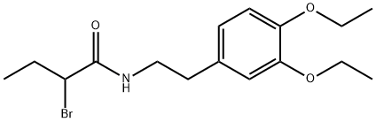 2-bromo-N-[2-(3,4-diethoxyphenyl)ethyl]butanamide Struktur