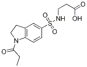 3-{[(1-propionyl-2,3-dihydro-1H-indol-5-yl)sulfonyl]amino}propanoic acid Struktur