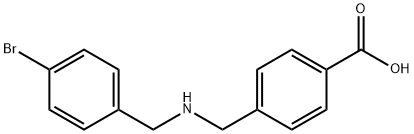 4-{[(4-bromobenzyl)amino]methyl}benzoic acid Struktur