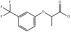 2-[3-(trifluoromethyl)phenoxy]propanoyl chloride Struktur