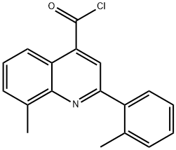 8-methyl-2-(2-methylphenyl)quinoline-4-carbonyl chloride Struktur