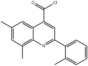 6,8-dimethyl-2-(2-methylphenyl)quinoline-4-carbonyl chloride Struktur