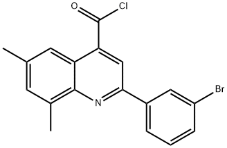 2-(3-bromophenyl)-6,8-dimethylquinoline-4-carbonyl chloride Struktur