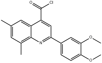 2-(3,4-dimethoxyphenyl)-6,8-dimethylquinoline-4-carbonyl chloride Struktur