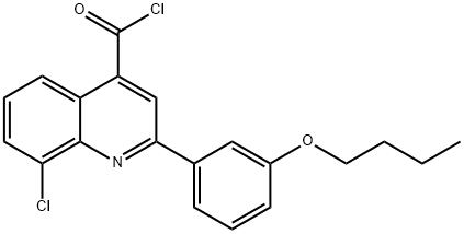 2-(3-butoxyphenyl)-8-chloroquinoline-4-carbonyl chloride Struktur