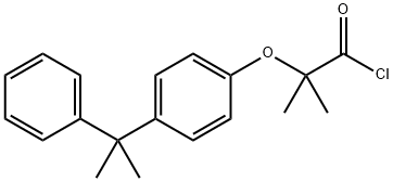 2-methyl-2-[4-(1-methyl-1-phenylethyl)phenoxy]propanoyl chloride Struktur