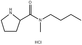 N-Butyl-N-methyl-2-pyrrolidinecarboxamidehydrochloride Struktur