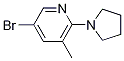 5-Bromo-3-methyl-2-(1-pyrrolidinyl)pyridine Struktur