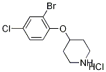 4-(2-Bromo-4-chlorophenoxy)piperidinehydrochloride Struktur