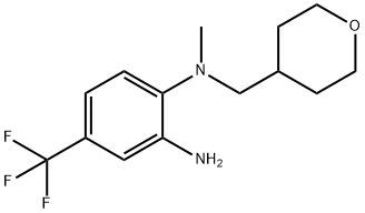 N~1~-Methyl-N~1~-(tetrahydro-2H-pyran-4-ylmethyl)-4-(trifluoromethyl)-1,2-benzenediamine Struktur