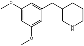 3-(3,5-Dimethoxybenzyl)piperidine Struktur