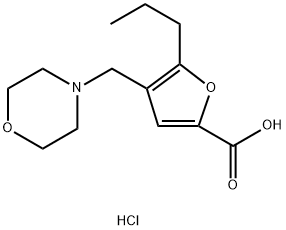 4-Morpholin-4-ylmethyl-5-propyl-furan-2-carboxylic acid hydrochloride Struktur