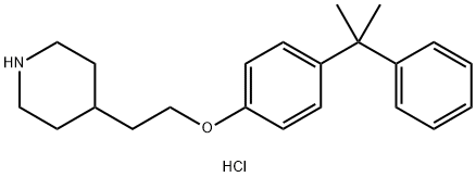 4-{2-[4-(1-Methyl-1-phenylethyl)phenoxy]-ethyl}piperidine hydrochloride Struktur