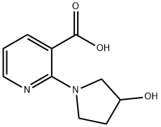 2-(3-Hydroxy-1-pyrrolidinyl)nicotinic acid Struktur