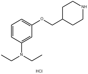 N,N-Diethyl-3-(4-piperidinylmethoxy)anilinehydrochloride Struktur