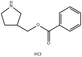 3-Pyrrolidinylmethyl benzoate hydrochloride Struktur