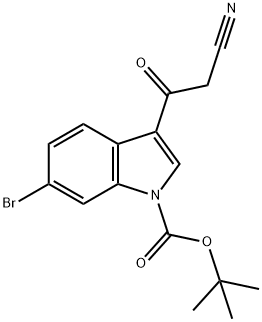 1-Boc-6-bromo-3-cyanoacetylindole Struktur