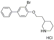 3-{2-[(3-Bromo[1,1'-biphenyl]-4-yl)oxy]-ethyl}piperidine hydrochloride Struktur